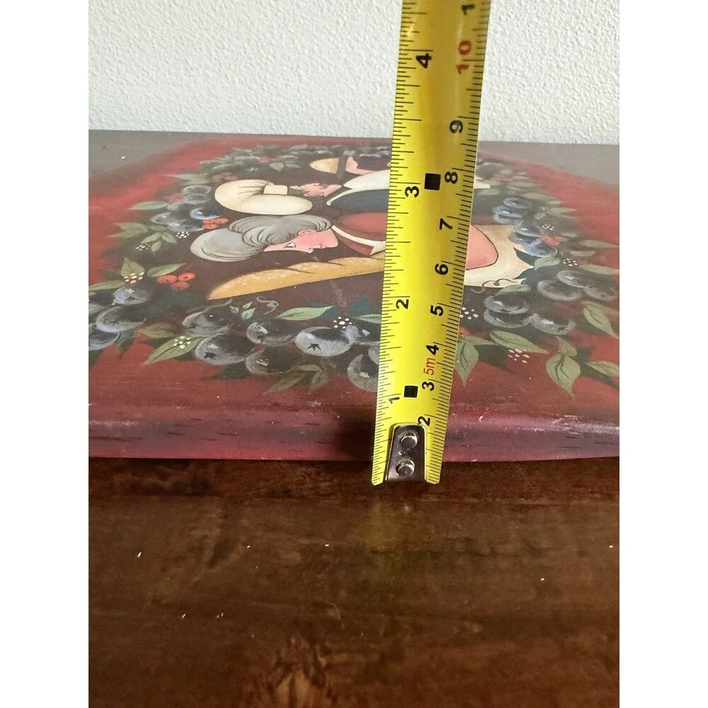 Vintage Hand Painted Wood Pizza Peel Baker Pizza Maker Board Beautiful Unique